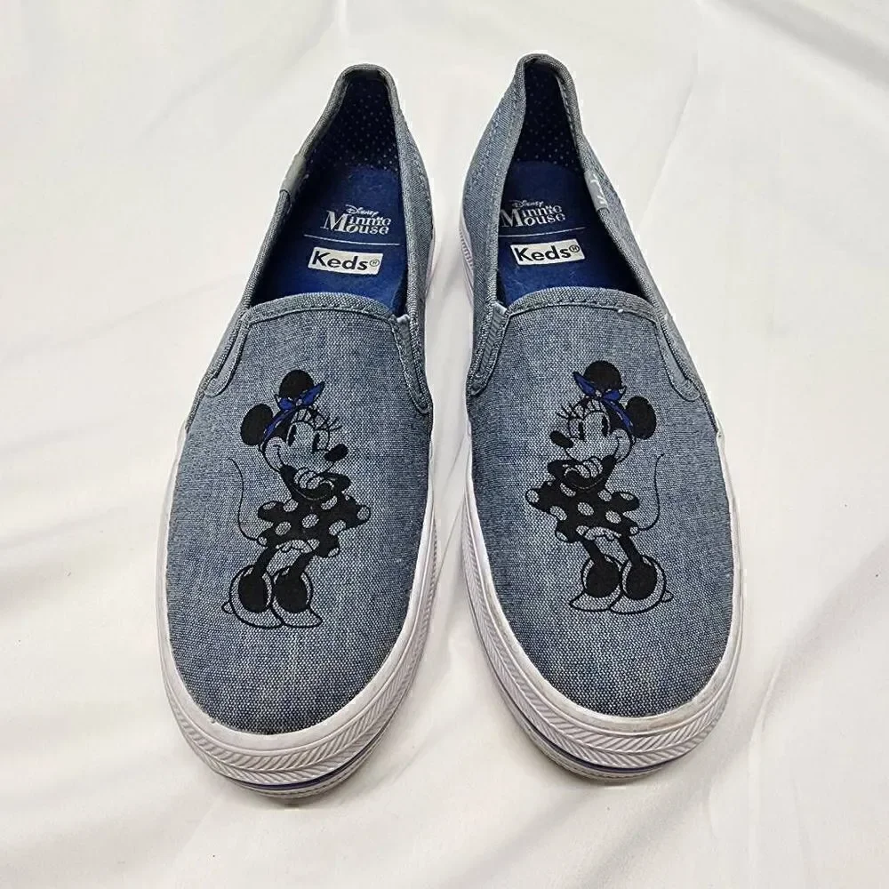 Keds Disney Minnie Mouse Shoes Flats Blue Deck Womens Size 5.5